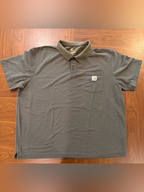 Carhartt Men’s Olive Polo with Chest Pocket 2XL